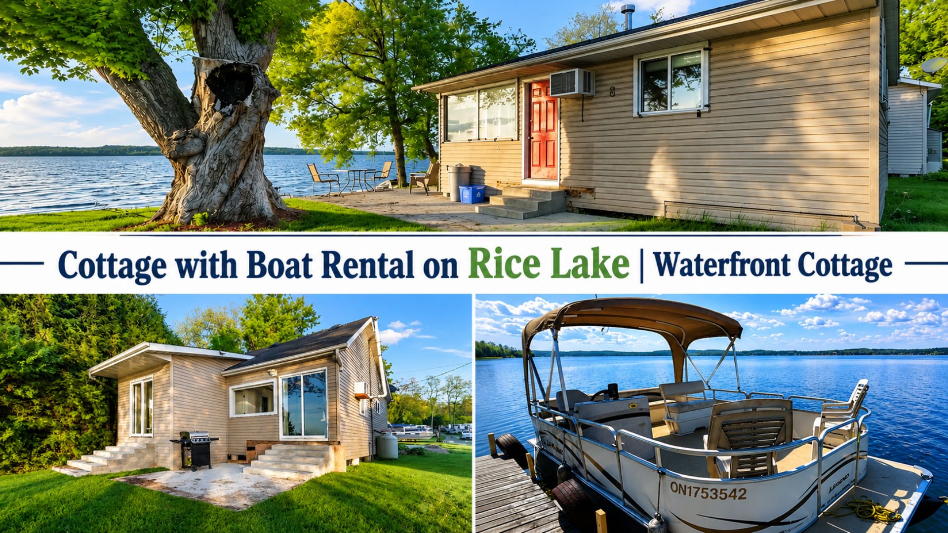 Cottage with Boat Rental on Rice Lake | Waterfront Cottage